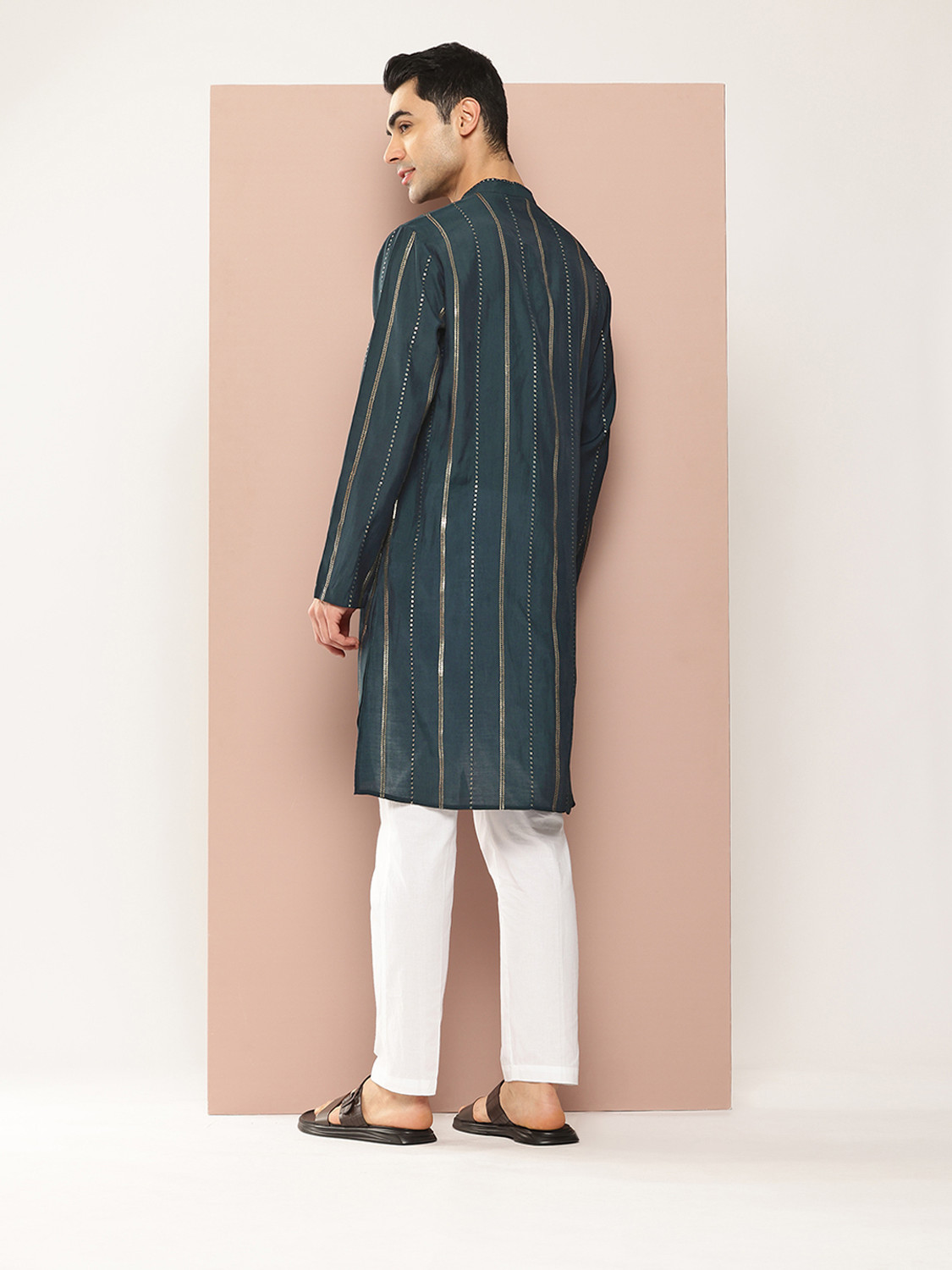 Image of See Designs Men Embroidered Straight Kurta