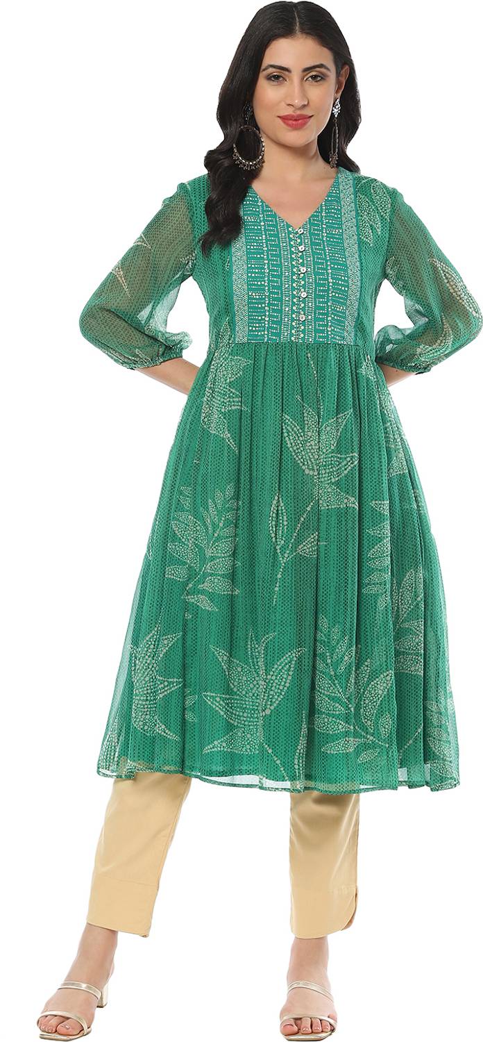 BIBA Women Printed Straight Kurta