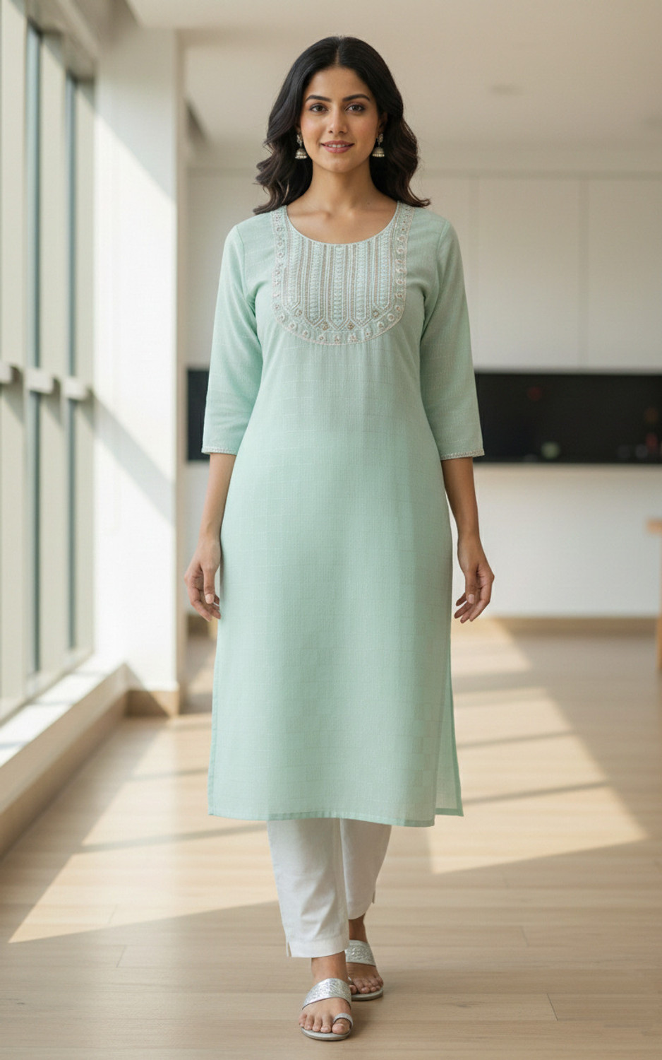 Image of SHAB Women Printed Straight Kurta