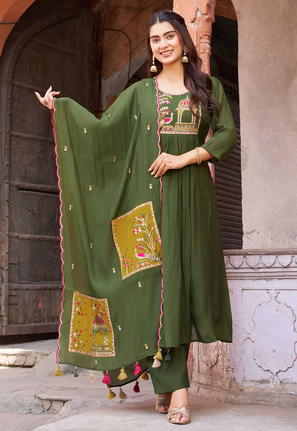 Image of Kodila Enterprise Women Embroidered Anarkali Kurta