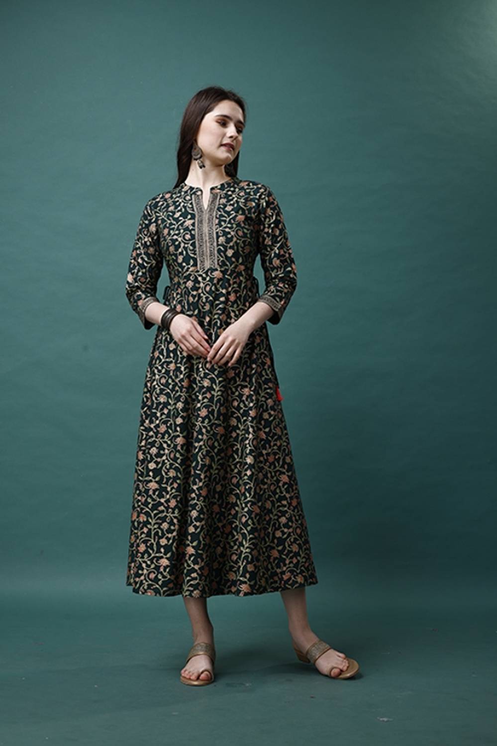 berrylicious Women Floral Print Flared Kurta