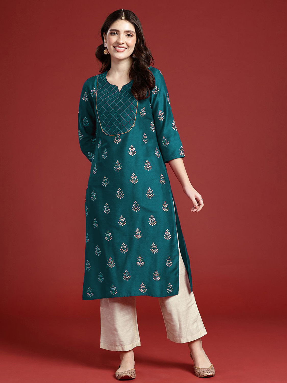 Image of PATMED Women Printed A-line Kurta