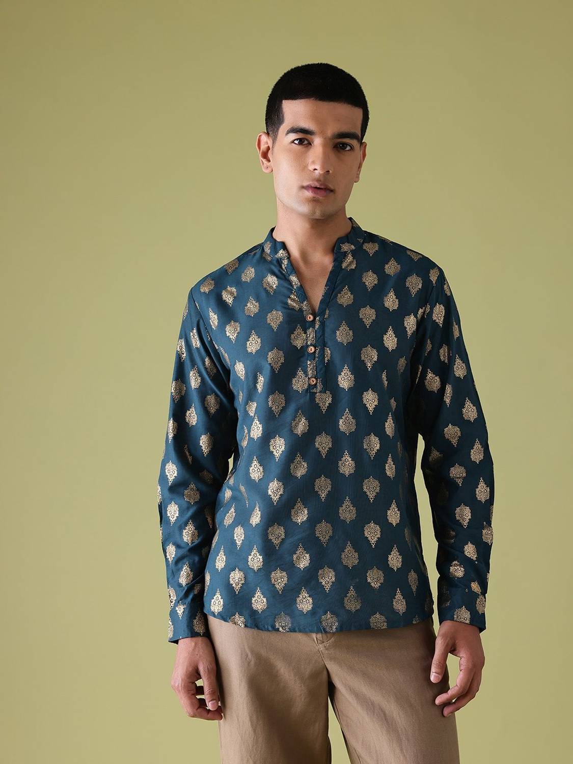 ANOUK Men Chikan Embroidery Straight Kurta - Image 3