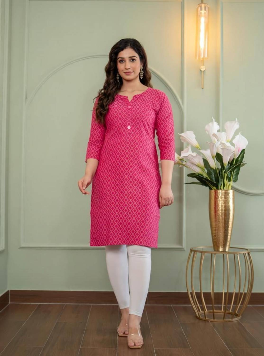 AOSLY Women Printed Straight Kurta