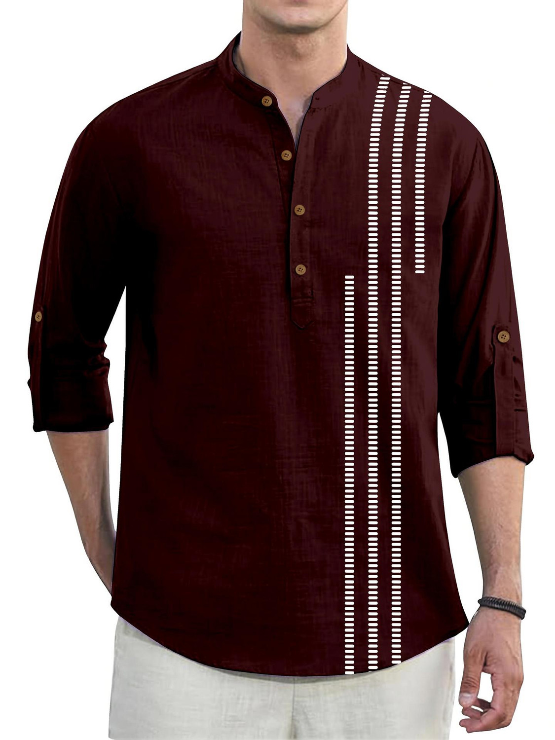 Image of IMPERIAL CHOICE Men Printed Straight Kurta
