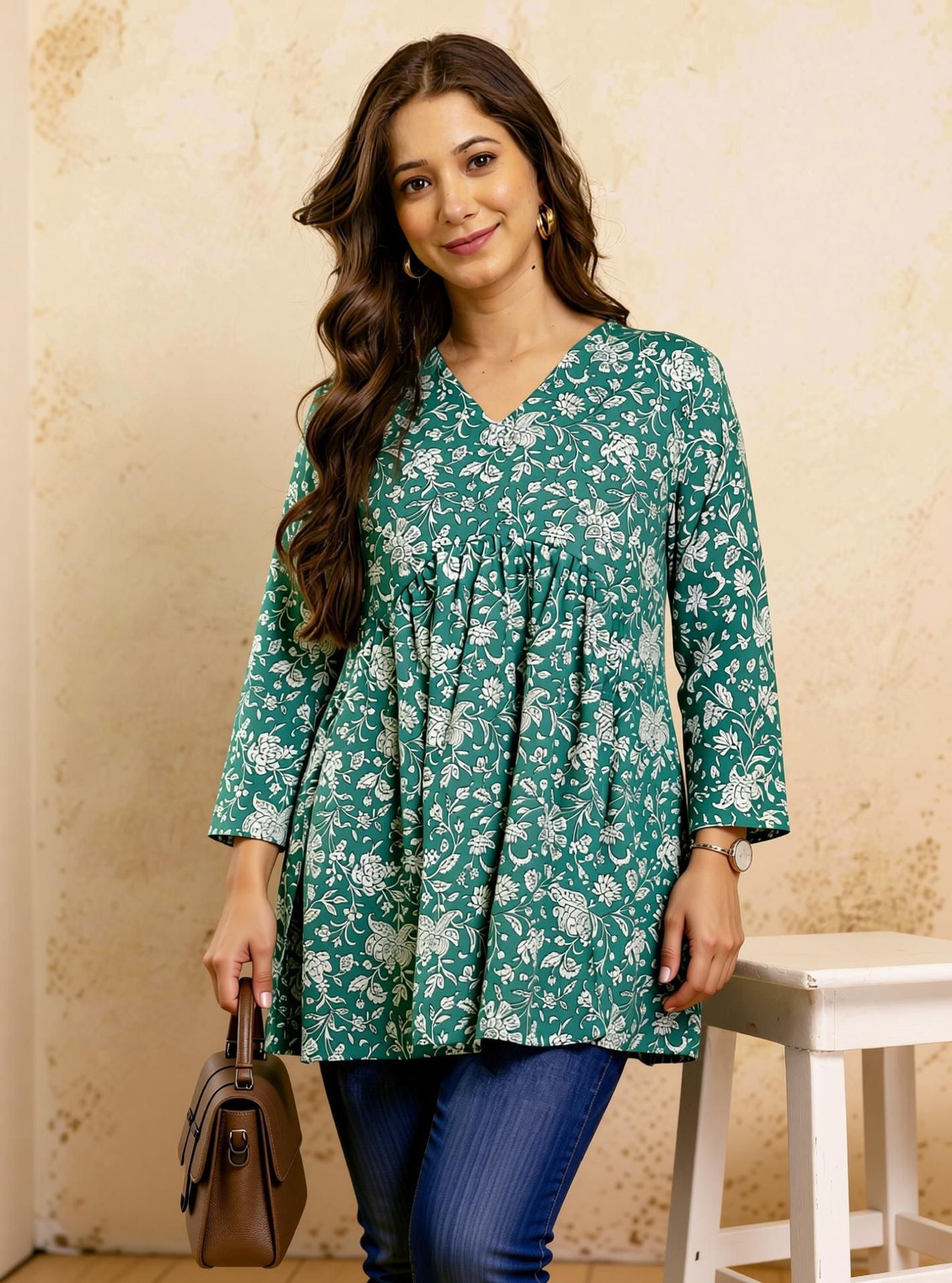 Image of Mialo fashion Women Printed Flared Kurta
