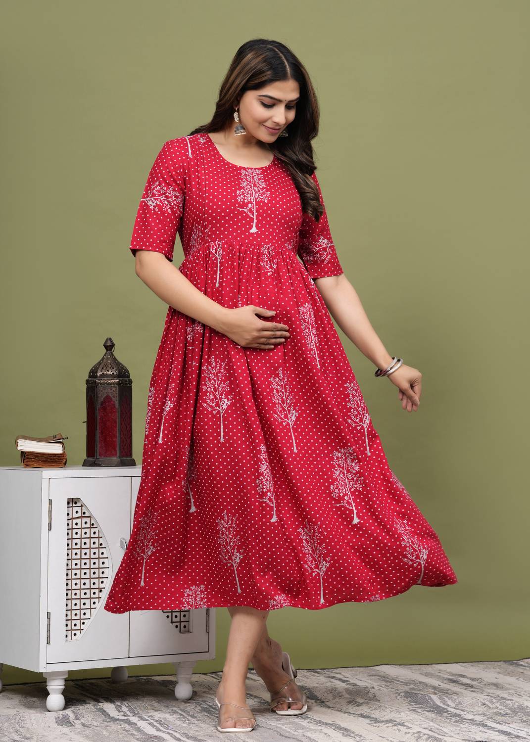 Advik Women Floral Print Anarkali Kurta