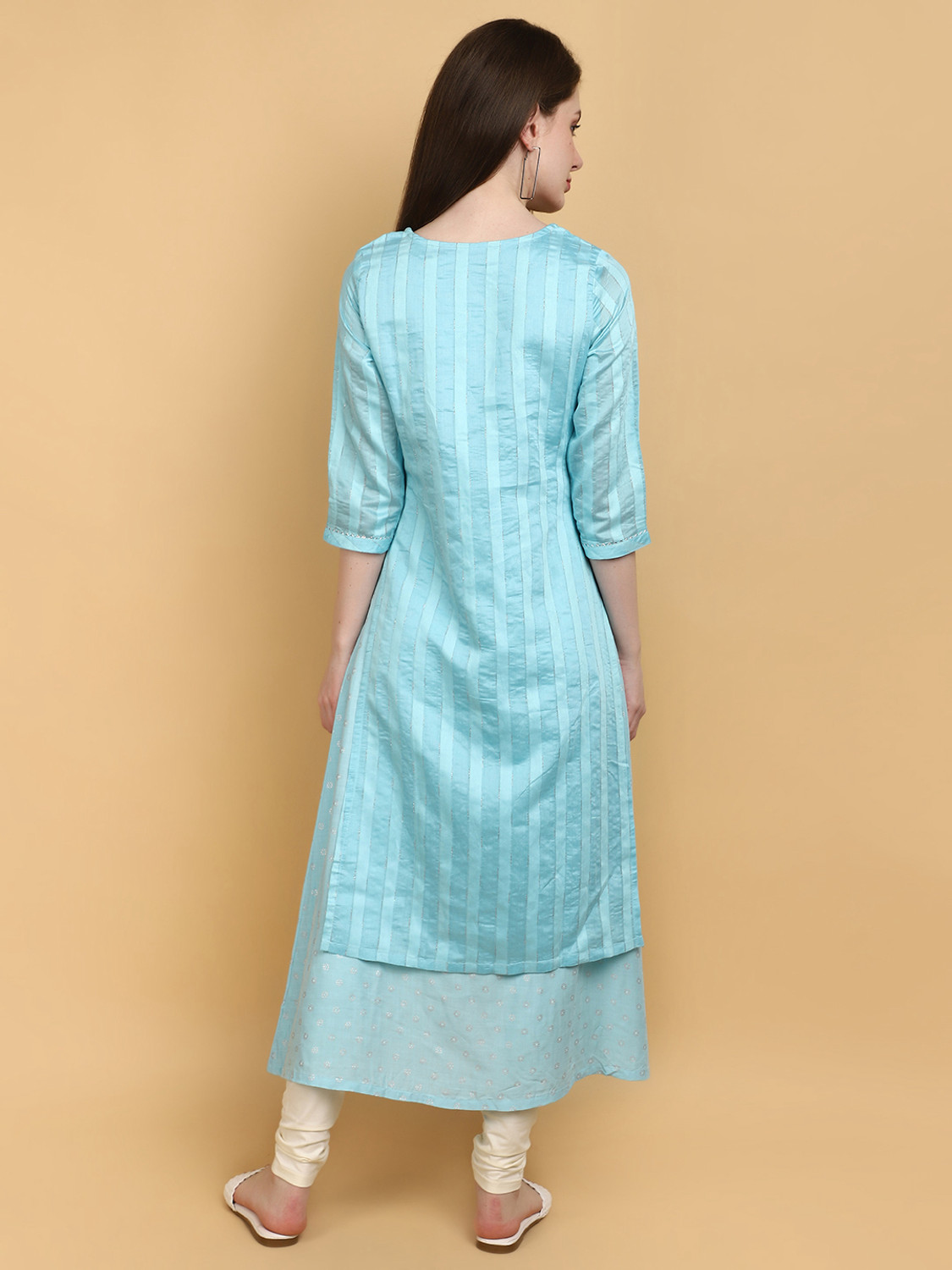 Image of V-MART Women Printed Flared Kurta