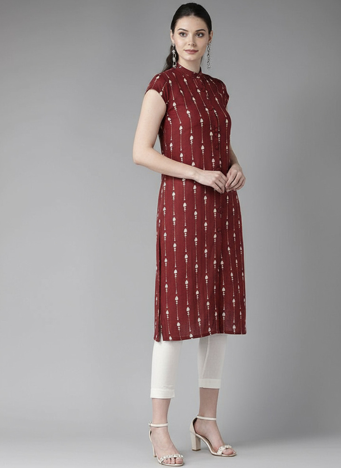 Image of Amudee Fashion Women Printed Straight Kurta
