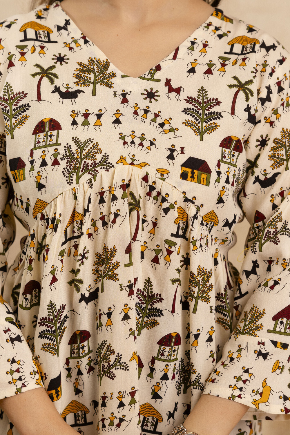 Image of Mialo fashion Women Printed Flared Kurta