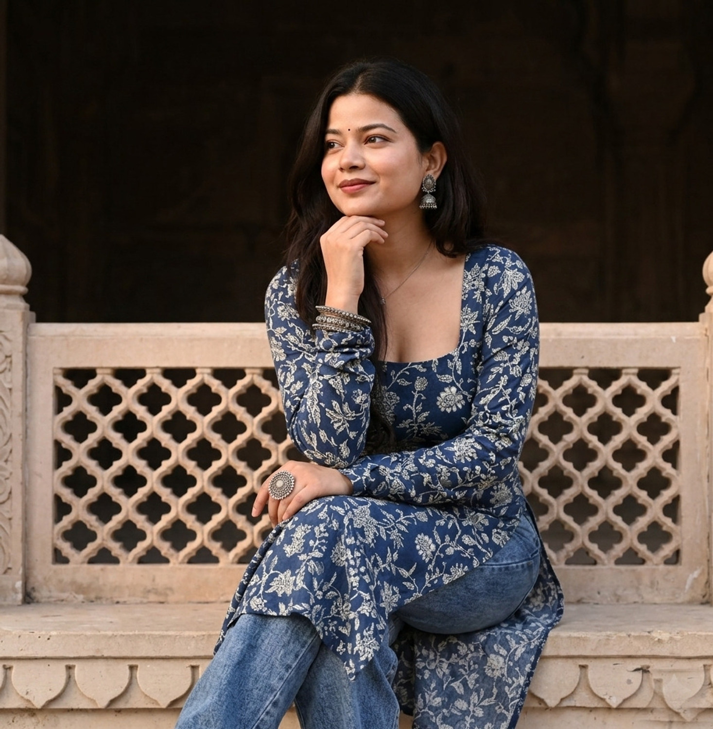 Image of Valveera Women Printed Straight Kurta
