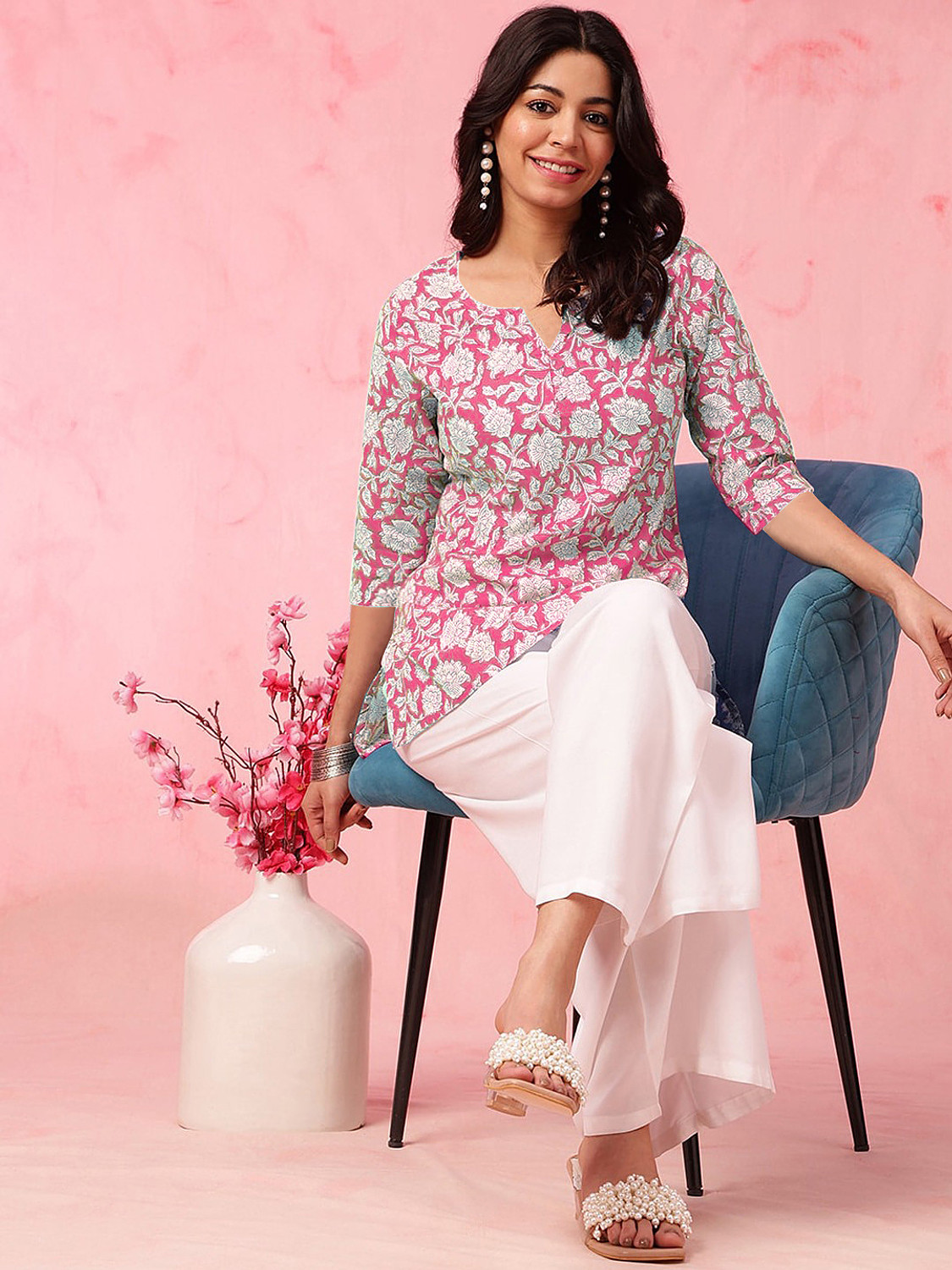 Image of EthnicBasket Women Printed Tunic Kurta