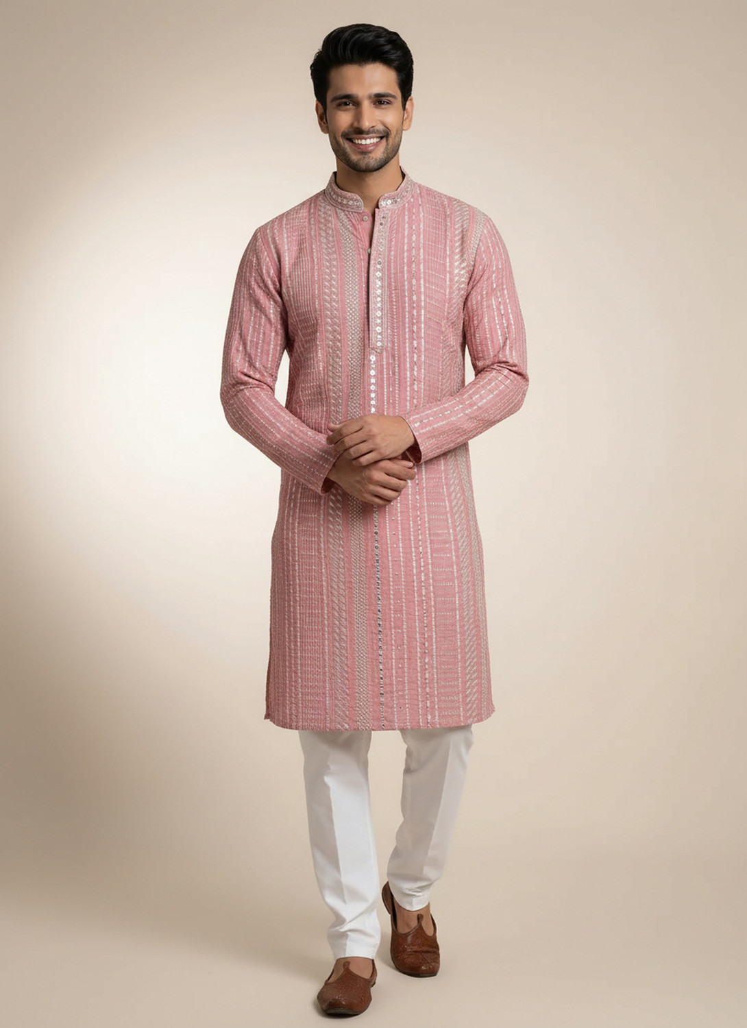 Image of DHASU TRENDZ Men Viscose Rayon Kurta Pant Set