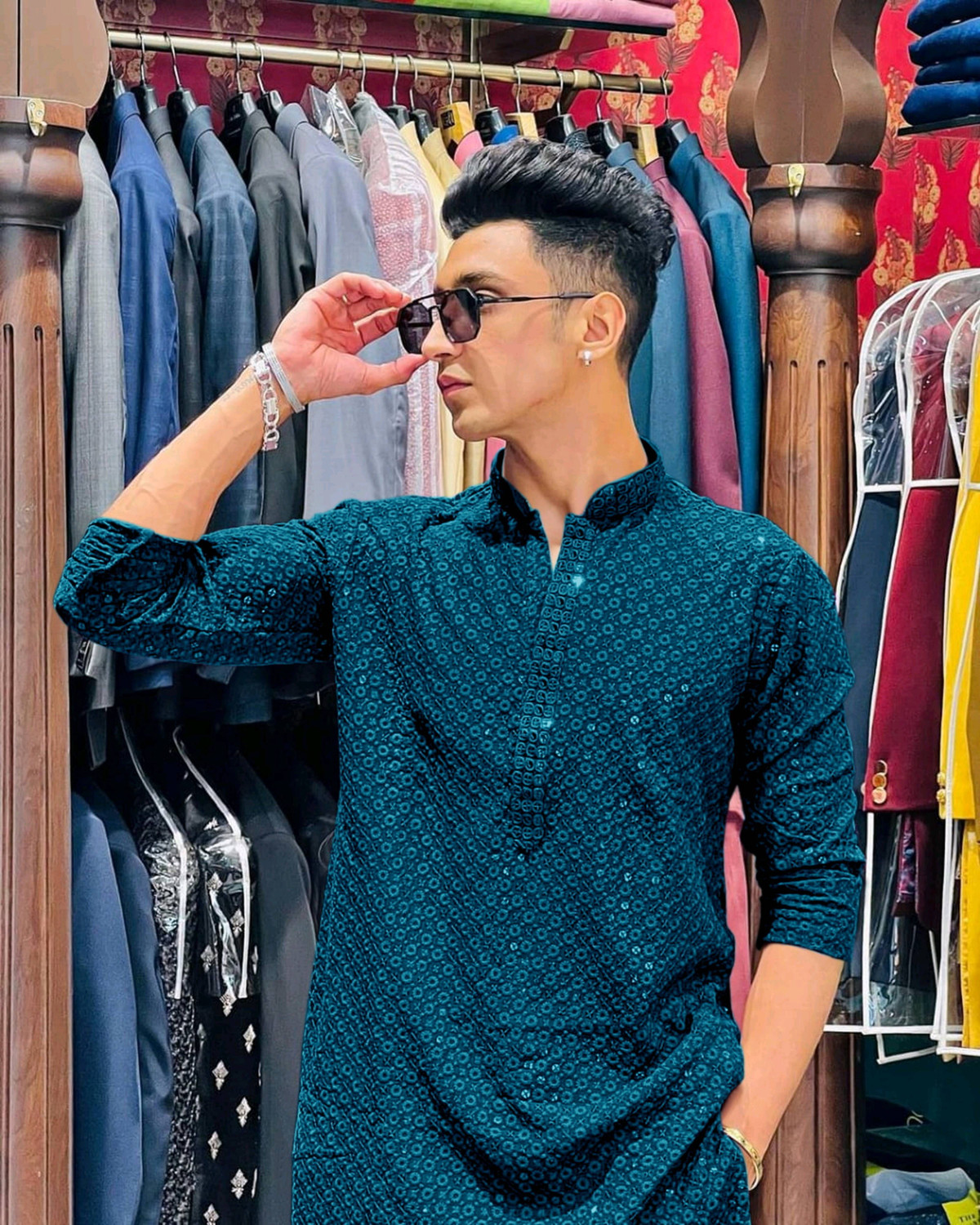 Image of KriKan Men Kurta Pyjama Set