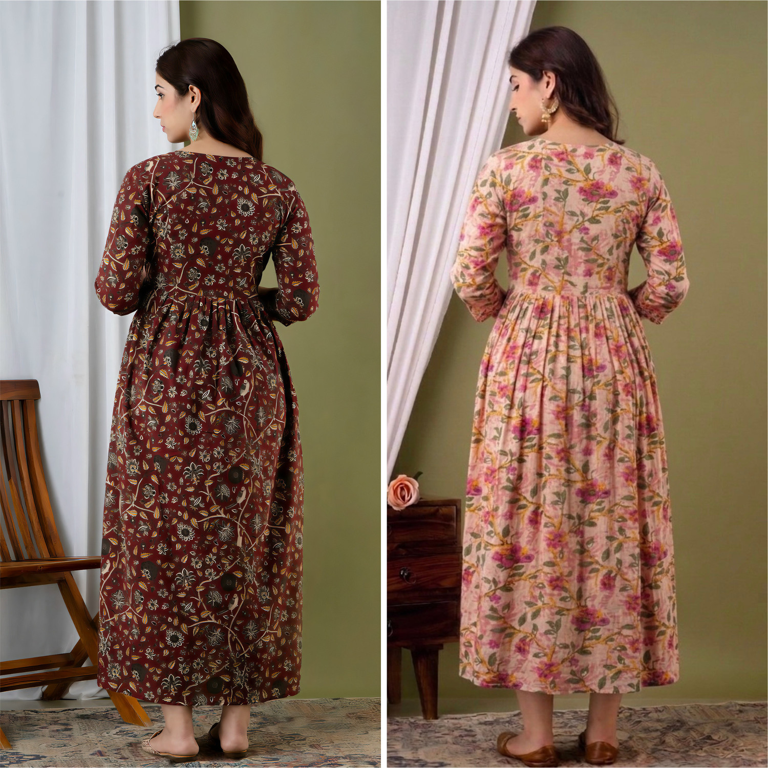 Image of The JD Women Printed Anarkali Kurta