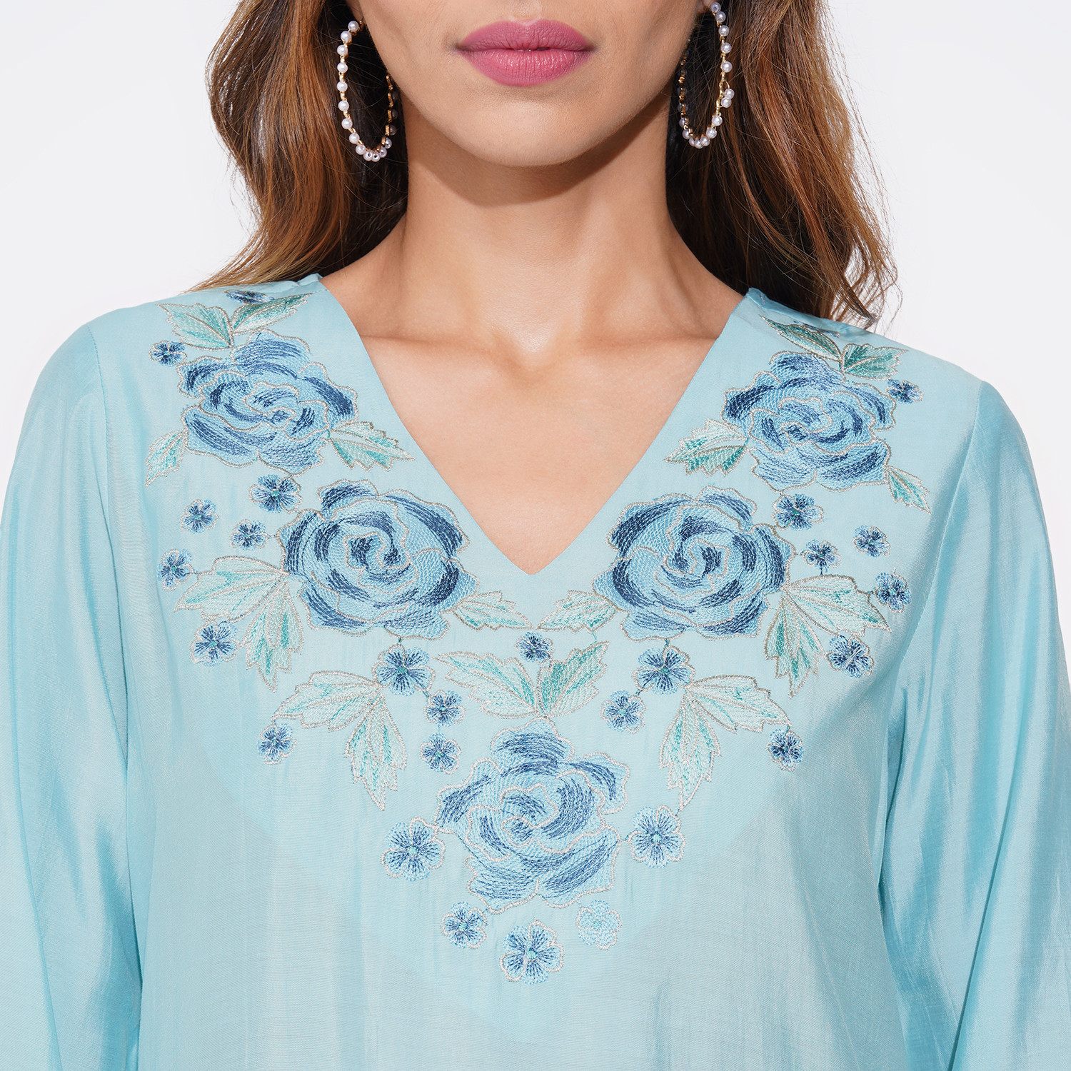 Image of Rangmanch by Pantaloons Women Embroidered A-line Kurta