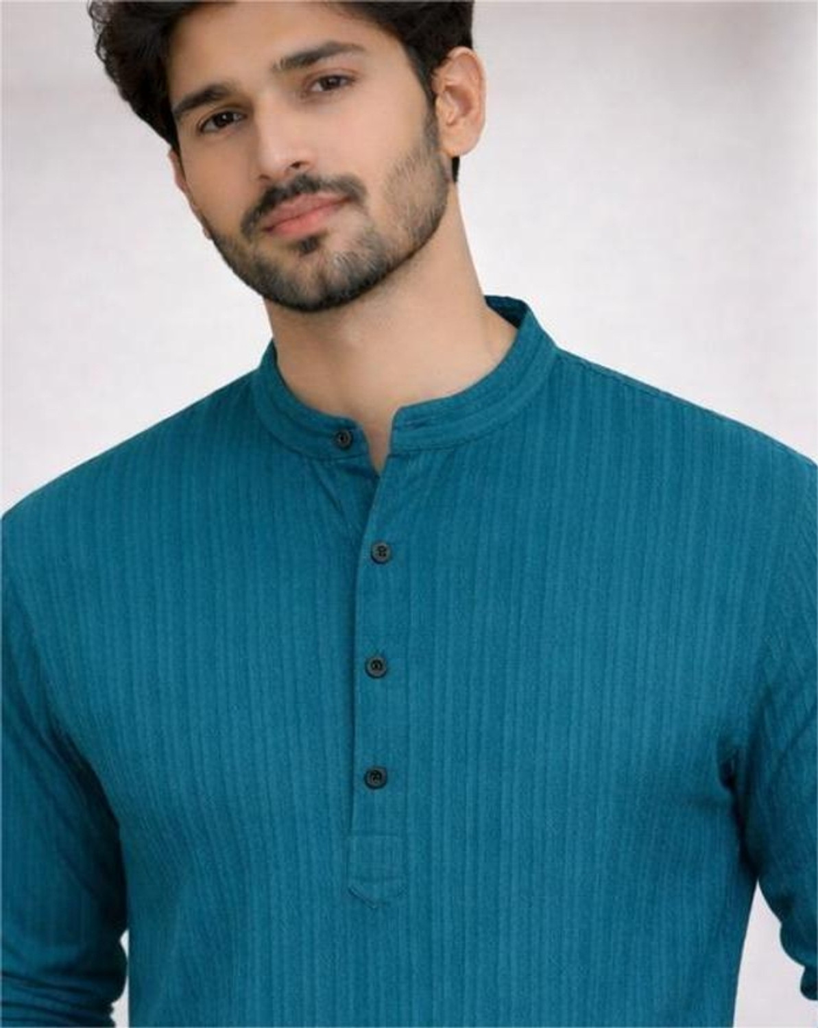 Image of STR CREATION Men Striped, Self Design Straight Kurta