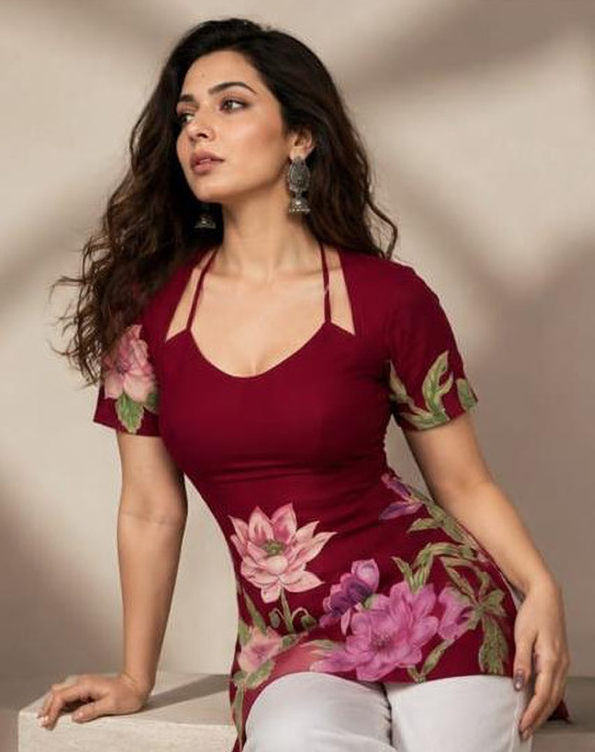 Image of Sheattire Women Floral Print Tunic Kurta