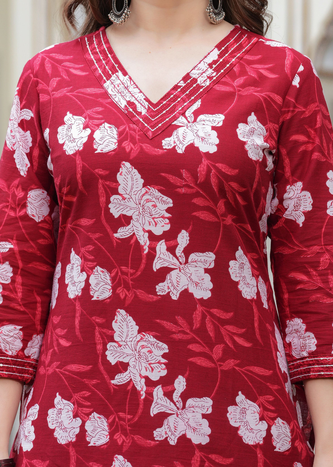 Image of PRISCA Women Floral Print Straight Kurta