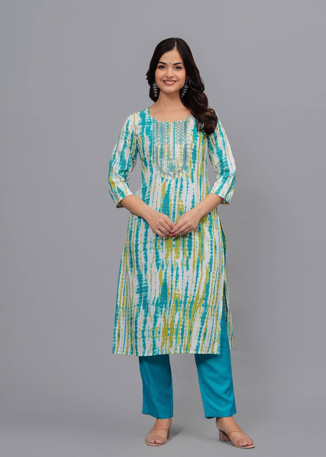 ANJAYA Women Printed A-line Kurta