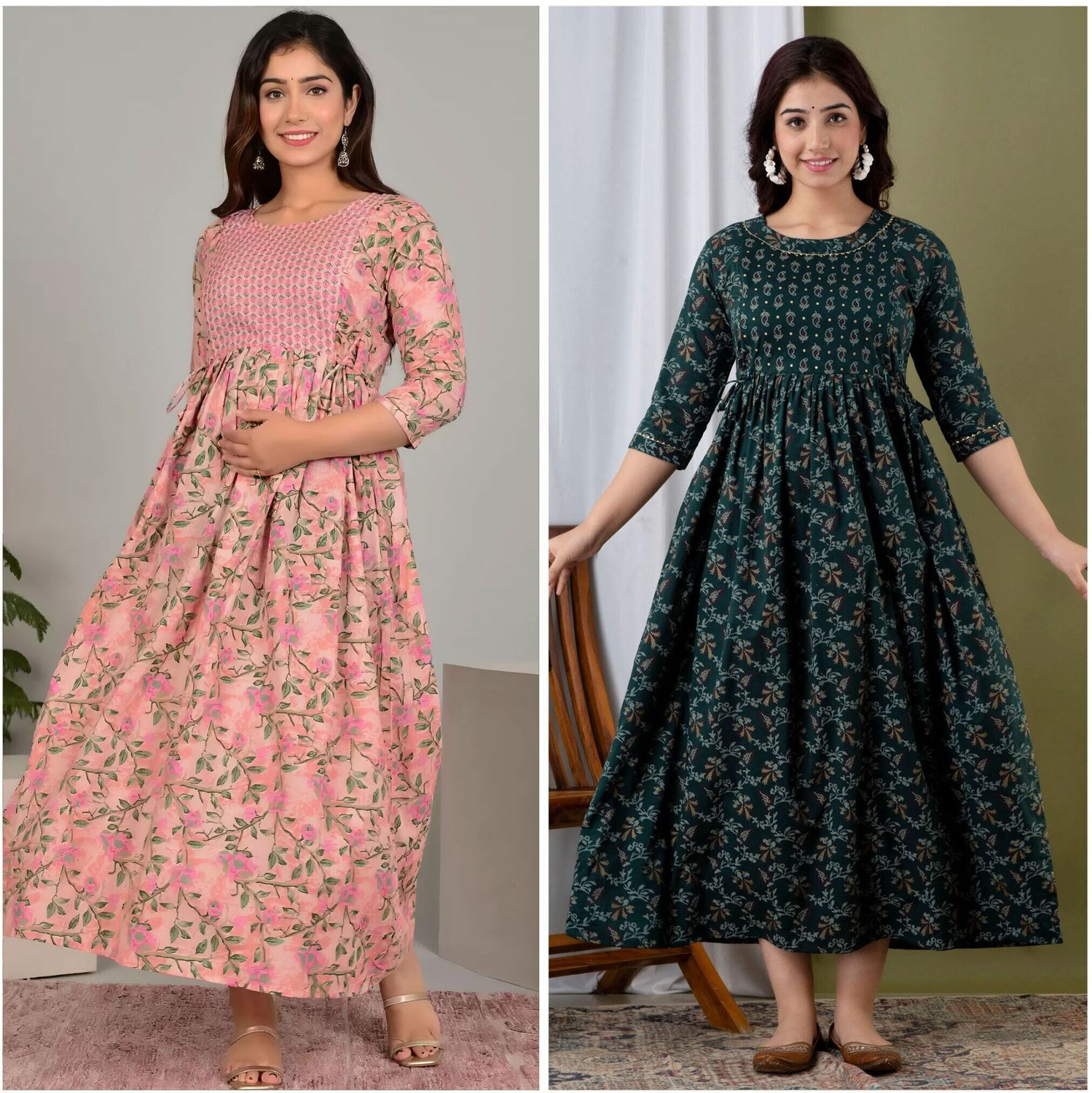 Image of Dream Global Women Printed Anarkali Kurta