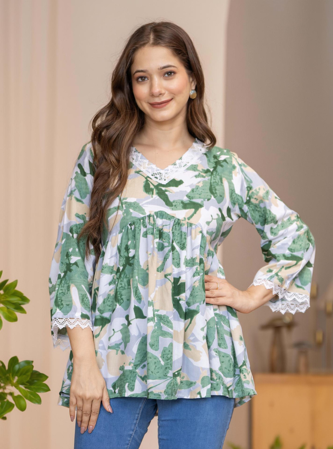 Image of ZTD Women Printed Flared Kurta