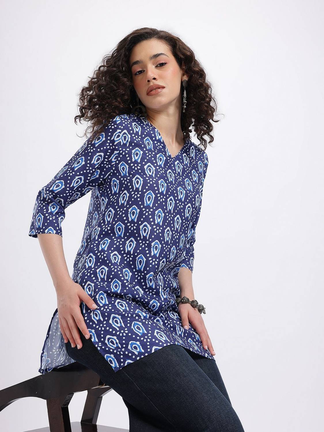 Anouk Rustic Women Printed Straight Kurta