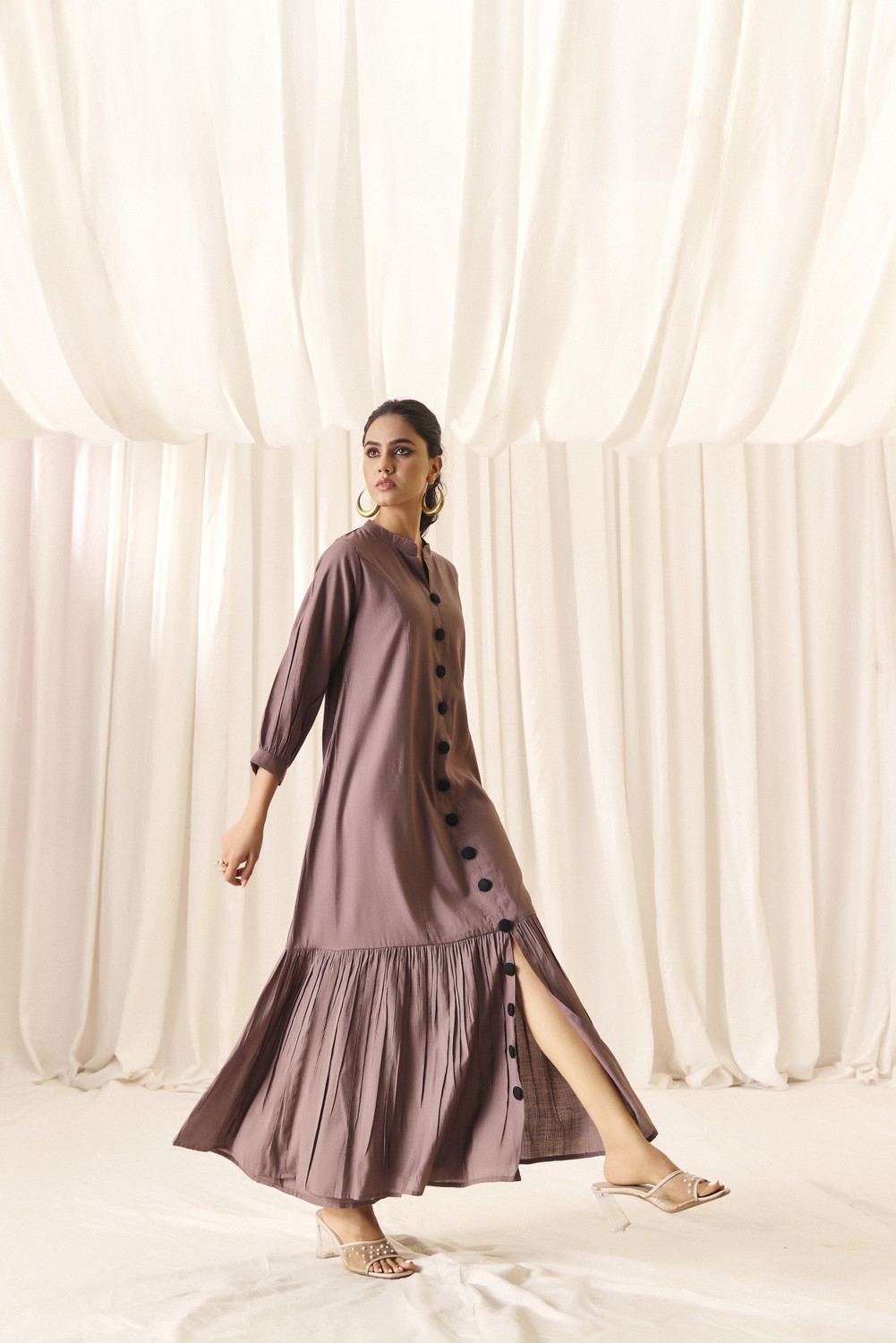 Image of Madhuram Women Solid Gown Kurta