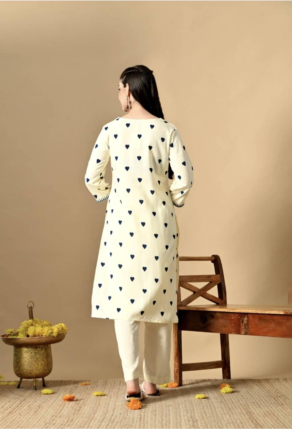 HYTEN Women Multicolor Printed Straight Kurta - Image 2
