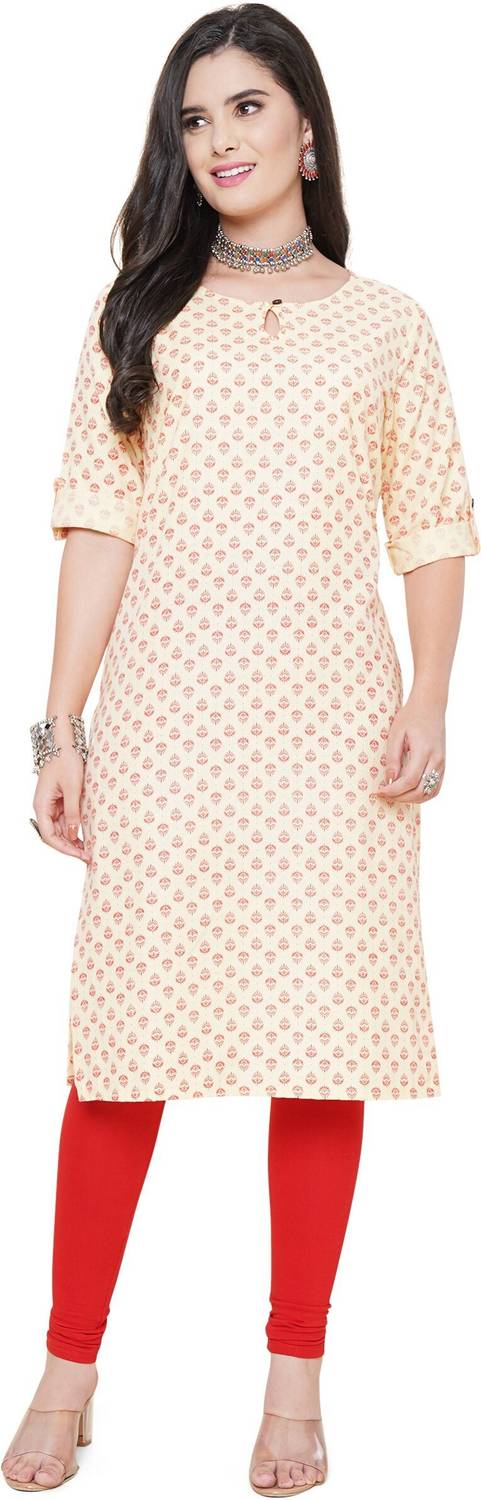 ANUSHIL Women Printed Straight Kurta