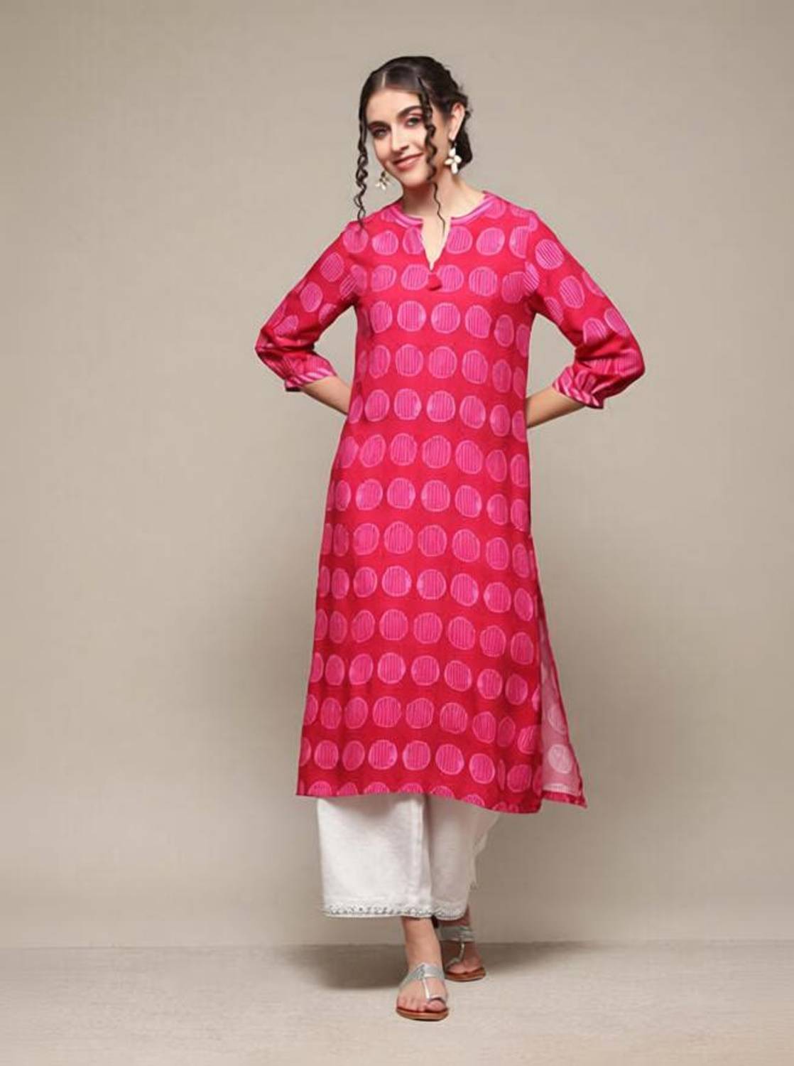 BIBA Women Printed Straight Kurta