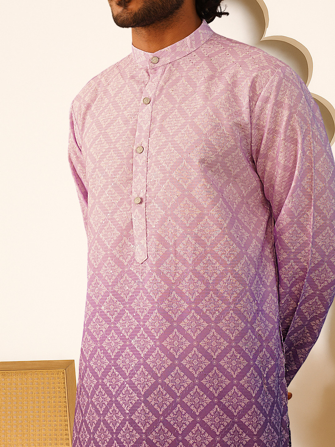 Image of Jompers Men Printed Straight Kurta