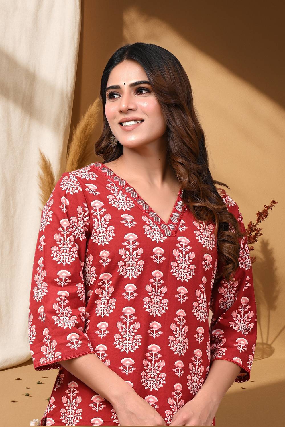 Chhapainama fashion Women Printed Pure Cotton Straight Kurta (Mar