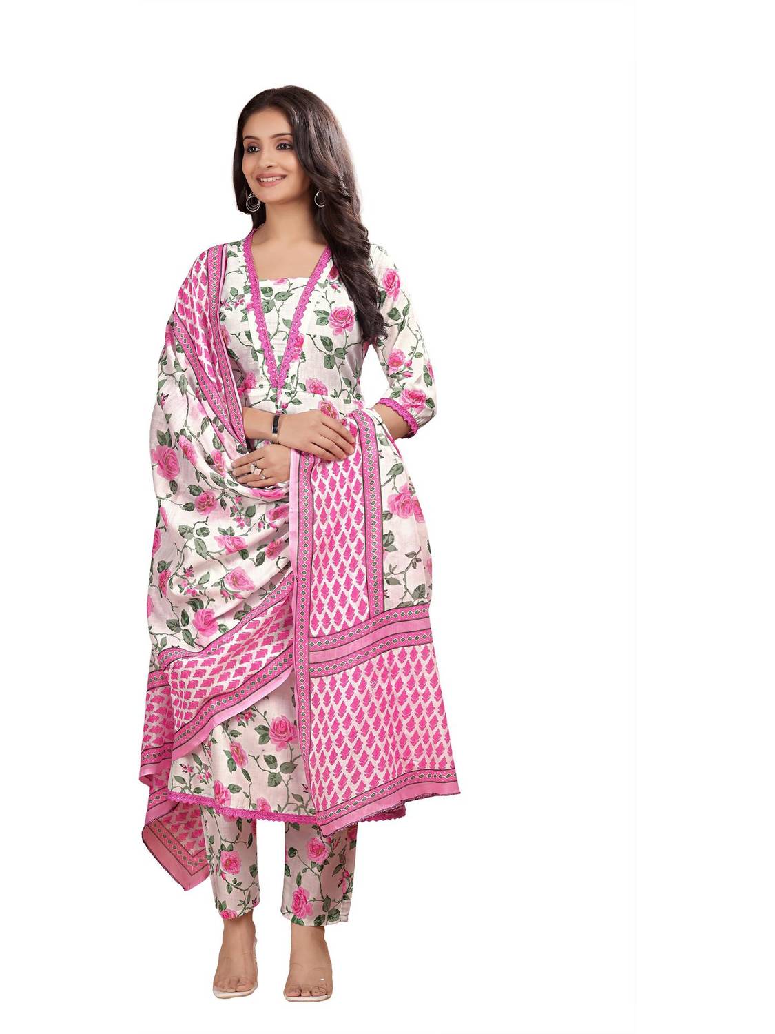 Rekha Tex Fab Women Kurti Palazzo Dupatta Set