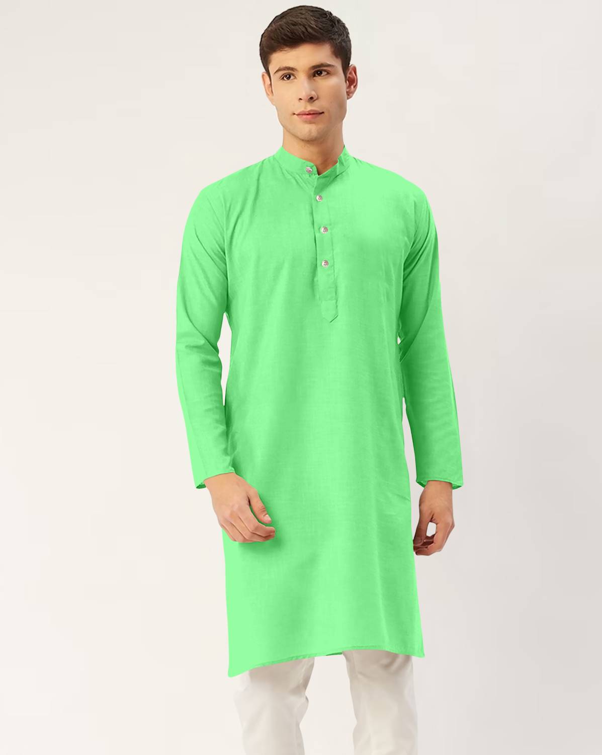 CHIRASVI Men Solid Straight Kurta