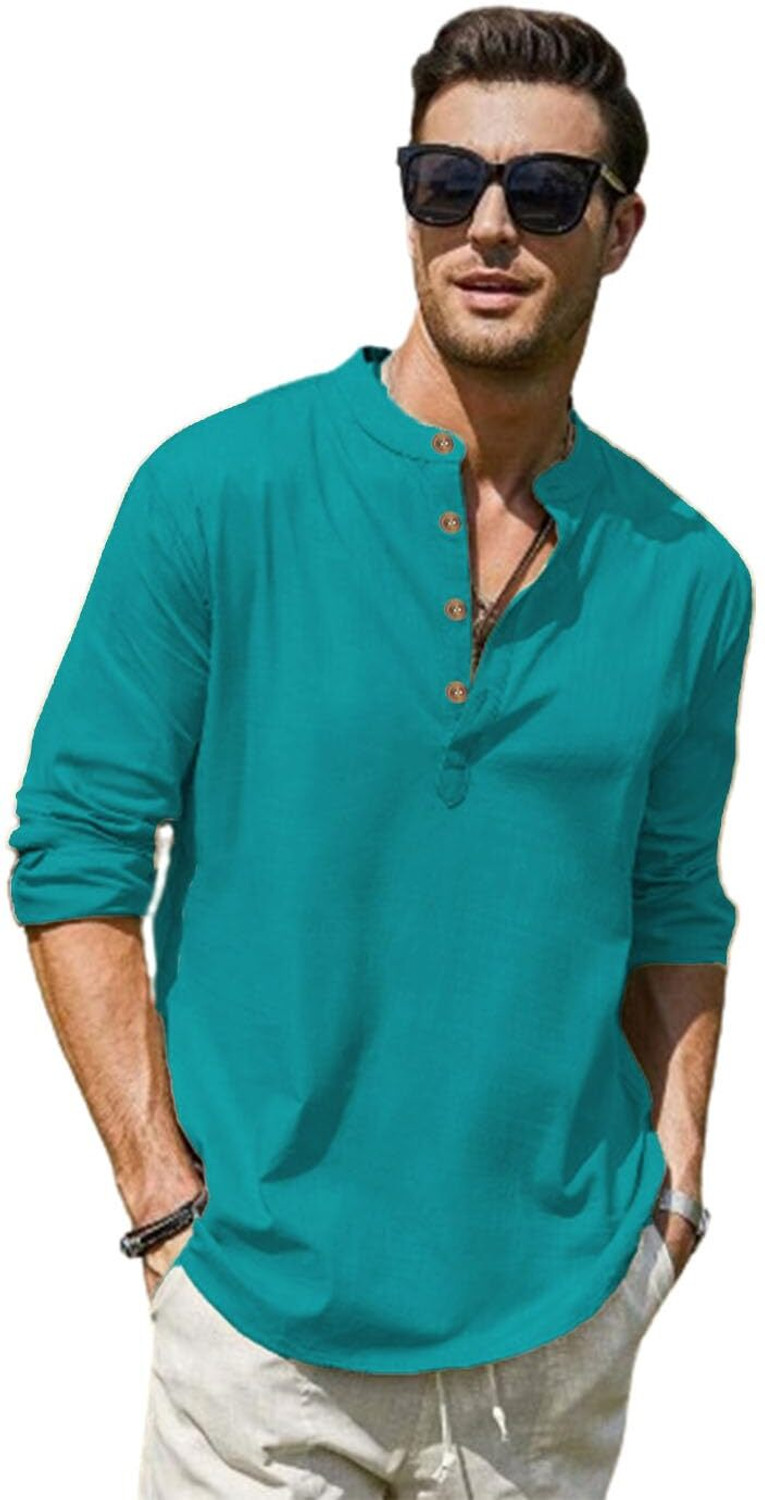 Image of Yugnik Men Solid Straight Kurta
