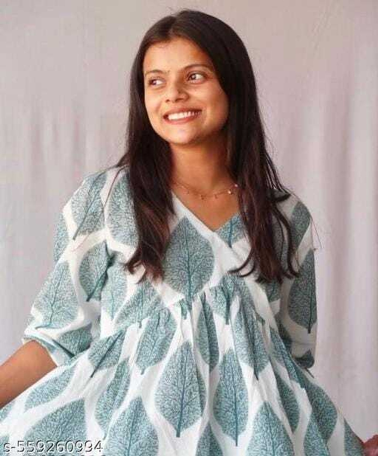 Image of sarswa Women Printed Flared Kurta