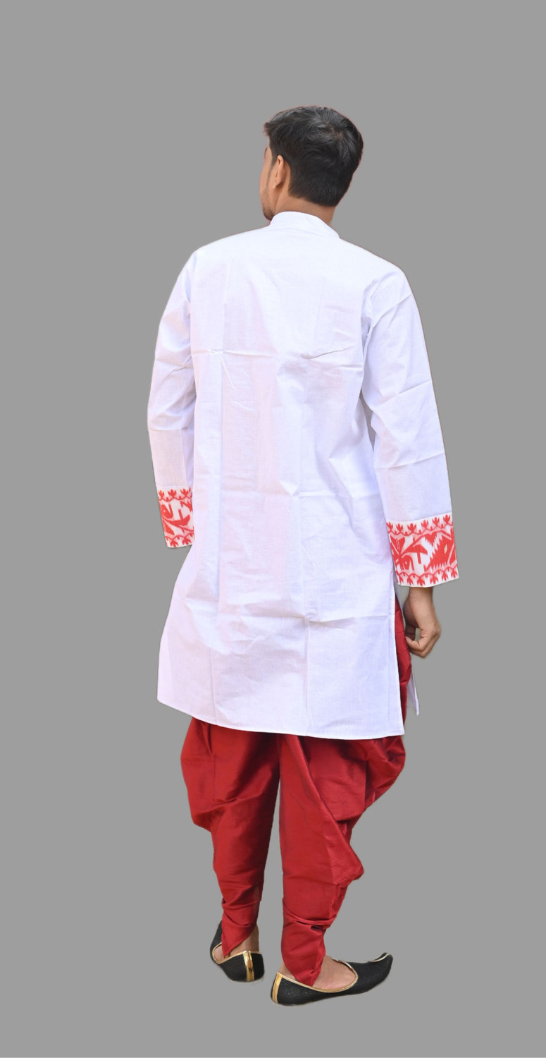 Image of Sumit online Men Self Design Straight Kurta