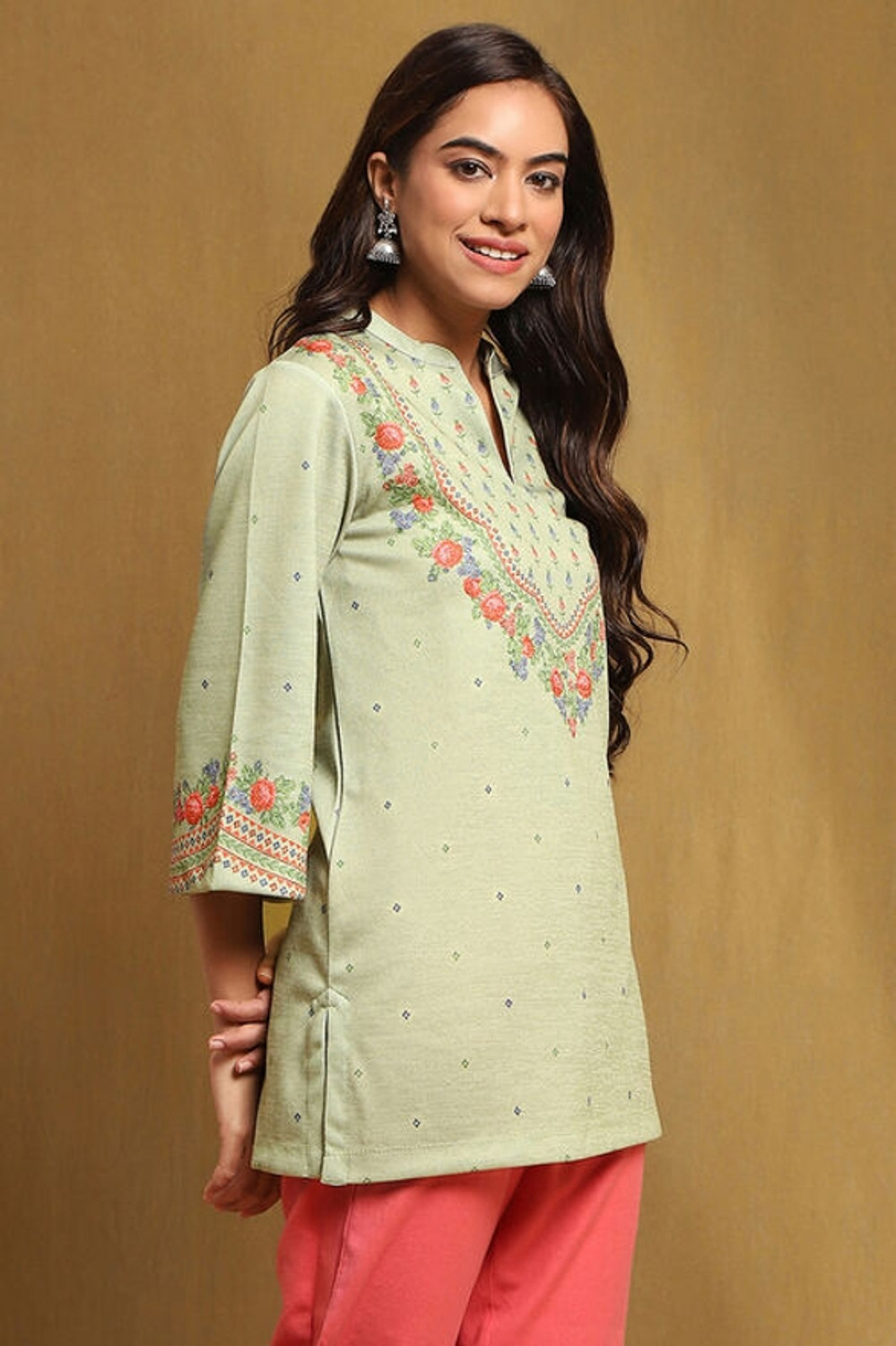 Image of BIBA Women Printed Straight Kurta