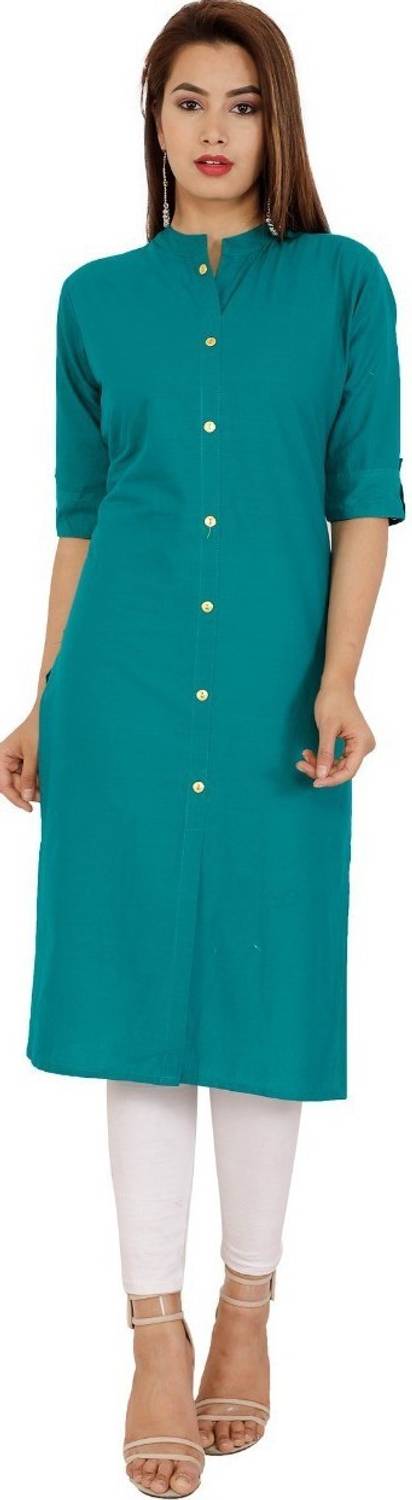 csq Women Solid Straight Kurta