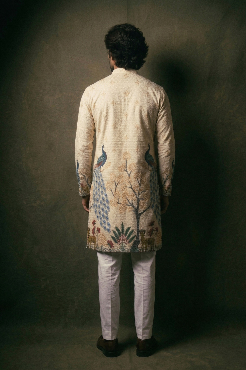 Image of BBS CREATION Men Printed Straight Kurta