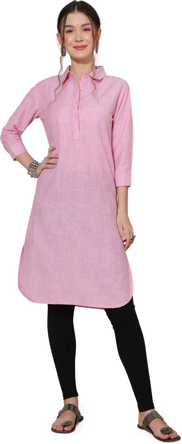 ANUSHIL Women Solid, Embellished, Dyed/Ombre Straight Kurta