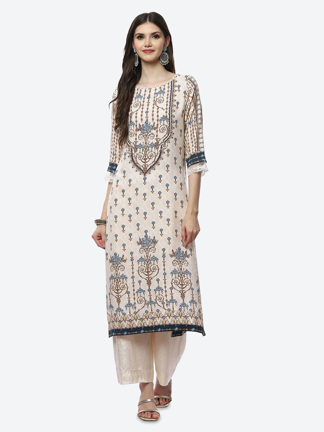 BIBA Women Printed Straight Kurta