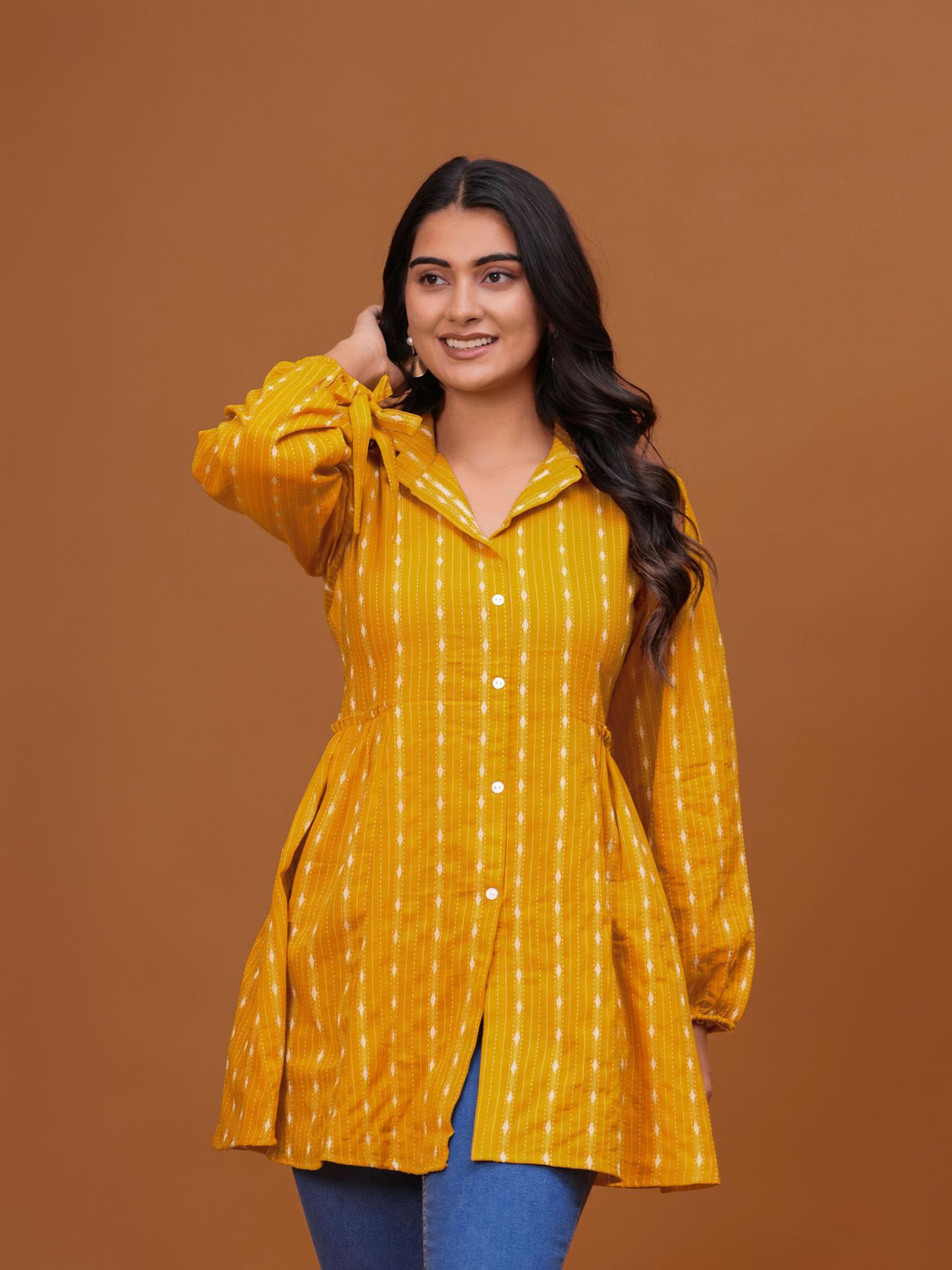 Image of GIGNAR Women Solid A-line Kurta