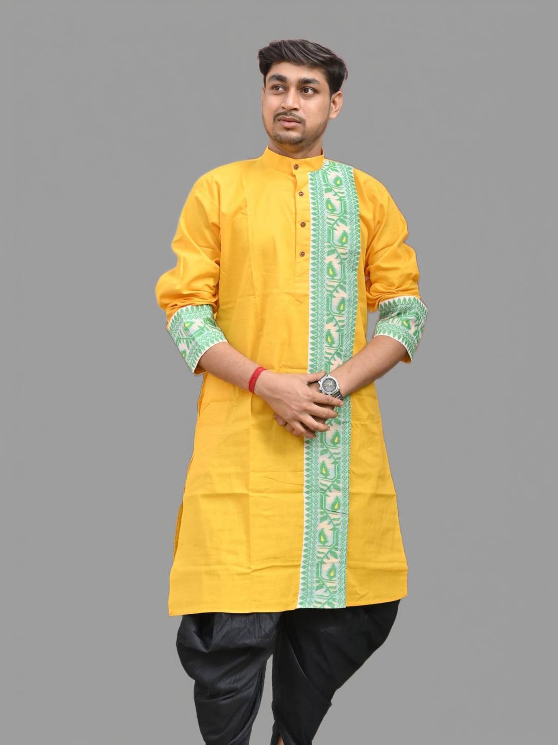 Sumit online Men Self Design Straight Kurta