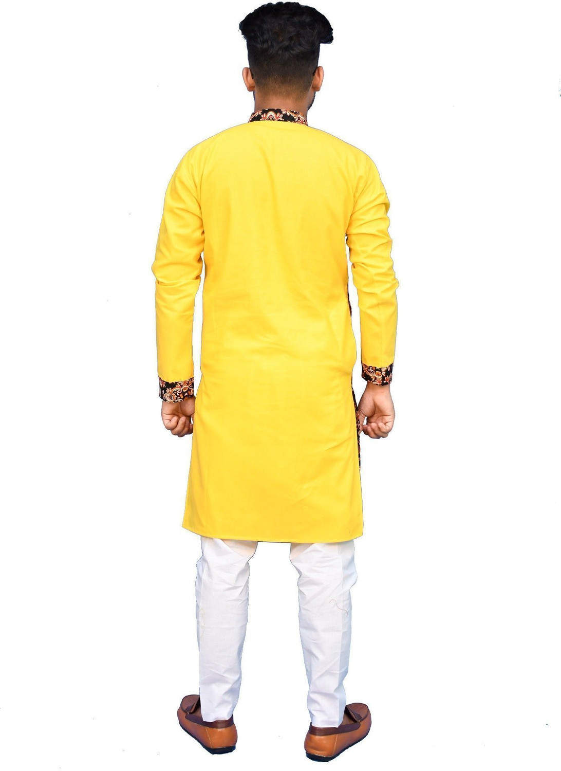 Image of Rainbow Cloths Men Printed Straight Kurta