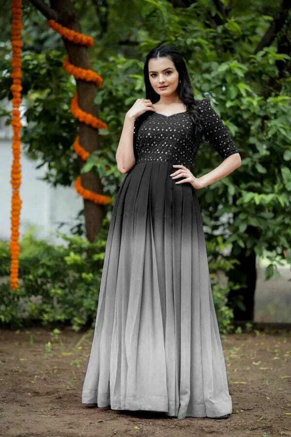 Tilton Women Gown Black Maxi/Full Length Dress - Buy Tilton Women Gown  Black Maxi/Full Length Dress Online at Best Prices in India | Flipkart.com