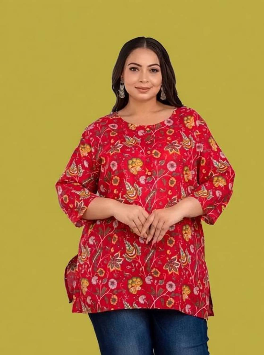 BARBARIK COLLECTION Women Floral Print Straight Kurta