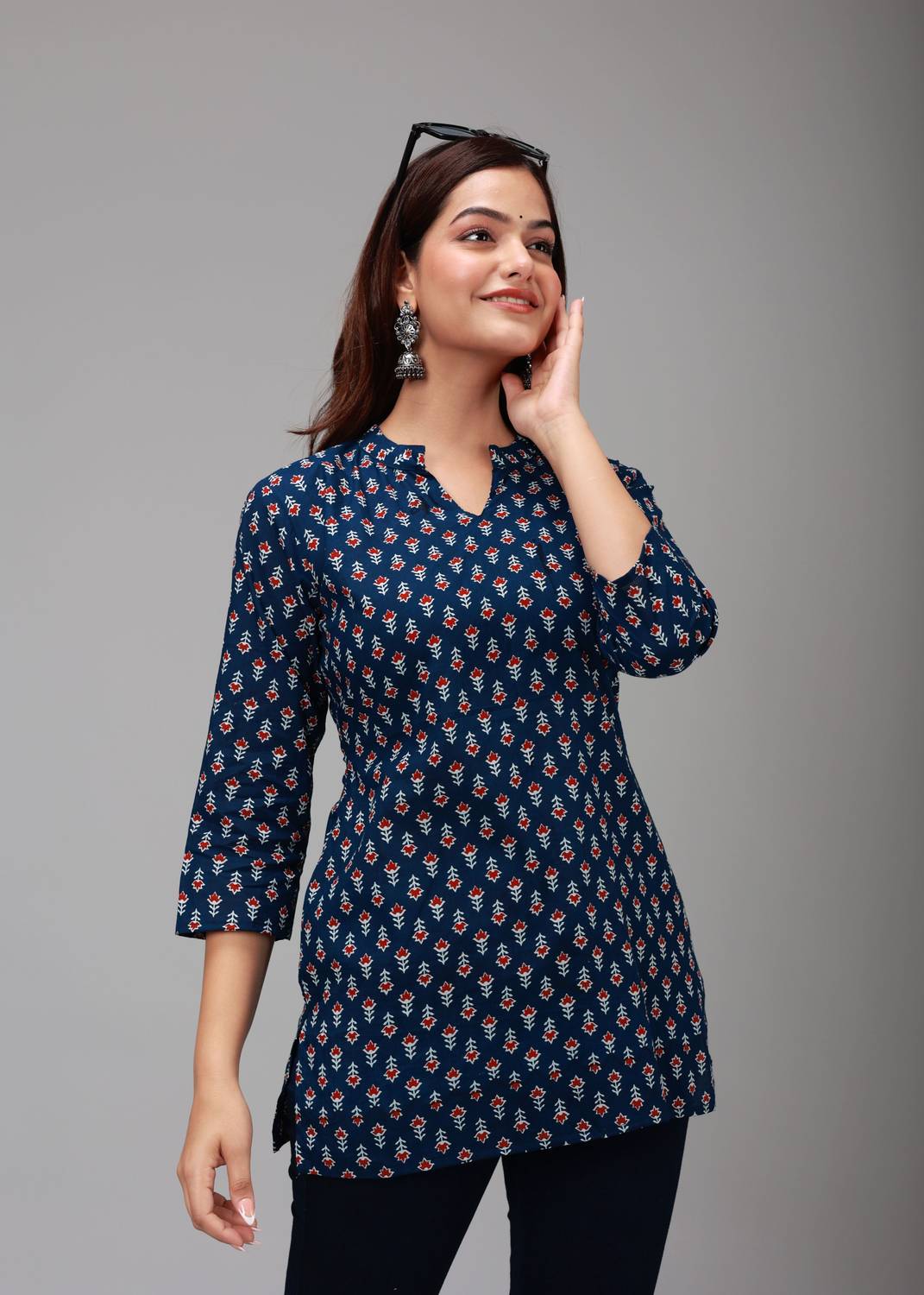 sonamansari Women Printed Straight Kurta