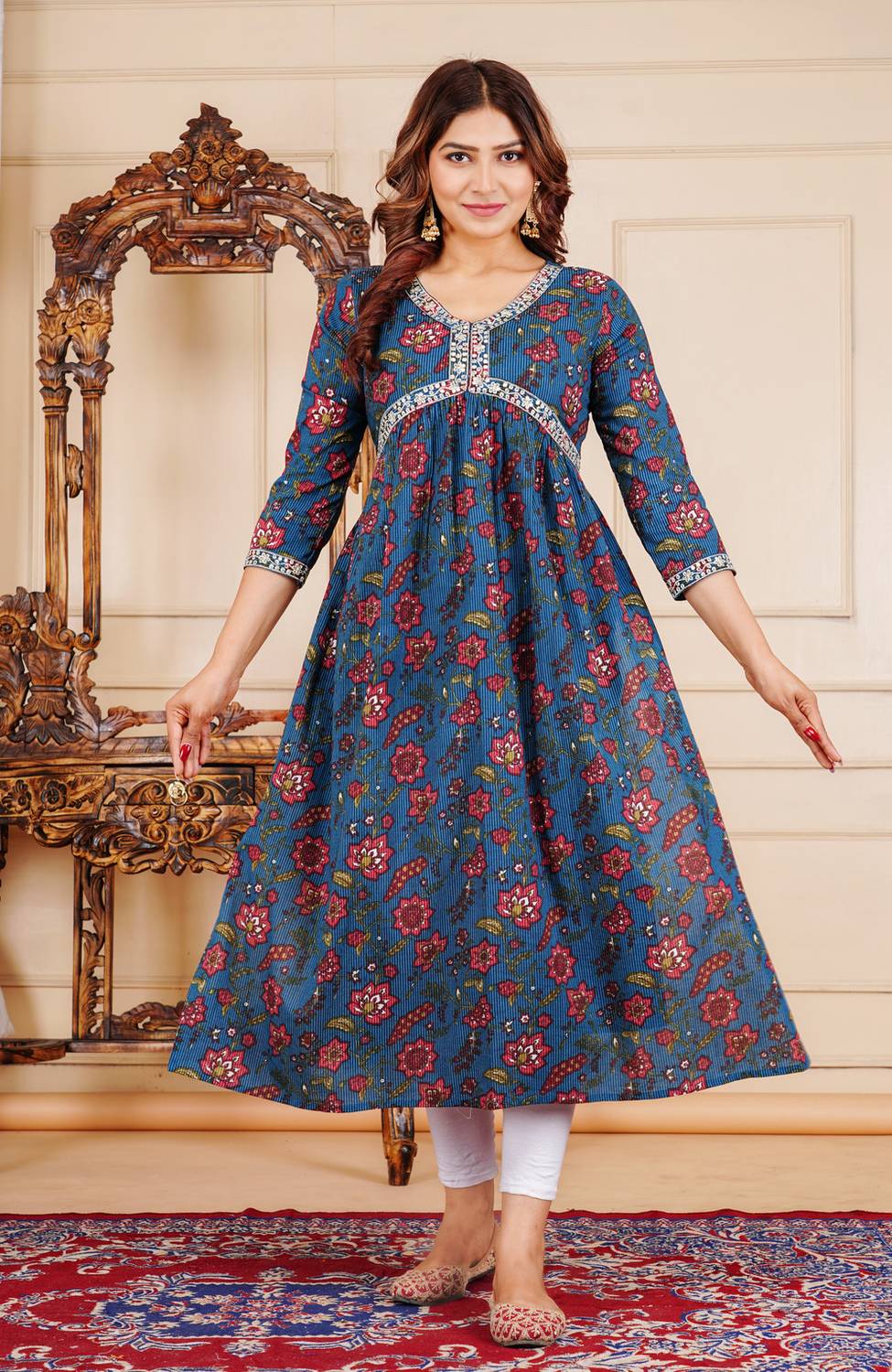 JAYRA TEXTILE Women Embroidered Anarkali Kurta
